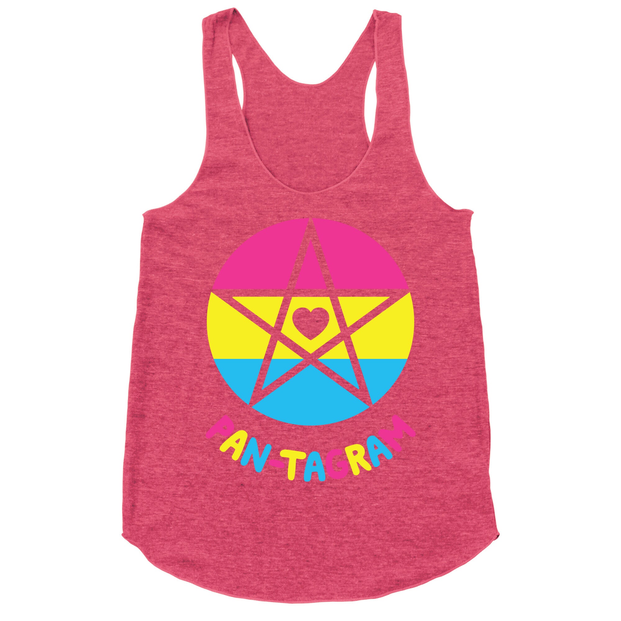 Pan-tagram (Pansexual Pentagram) Racerback Tank